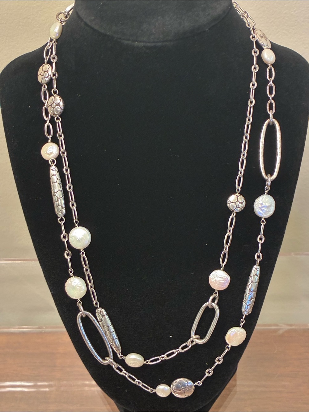 Brighton Pebble Pearl Necklace (Retired)